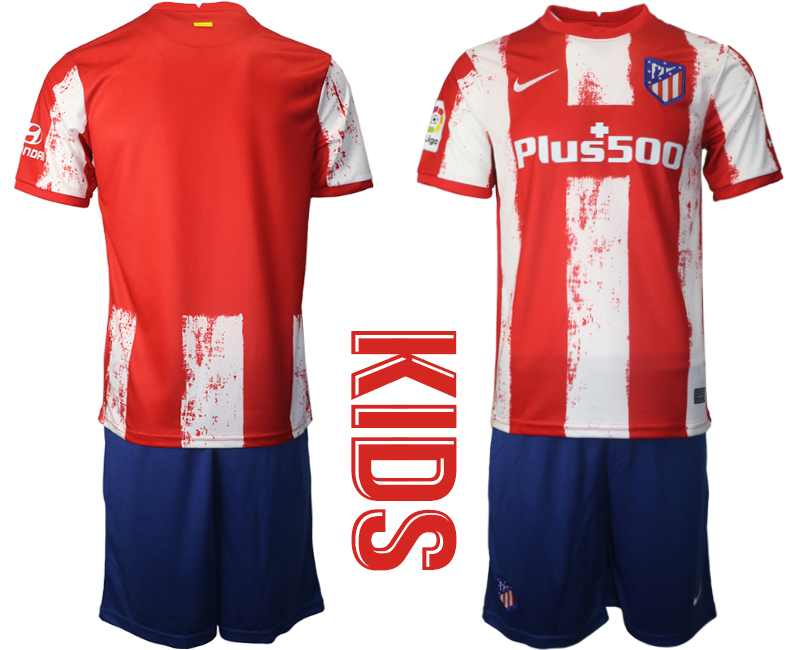 Atletico de Madrid home kids 2021/22 Soccer Kit